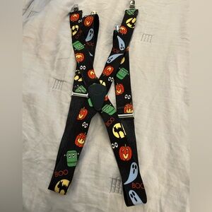 Halloween suspenders 48” construction clip 1.5” ghost black cat BOO monster 🎃